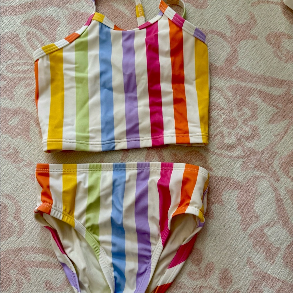 Quince Multicolor Striped Kids Bikini